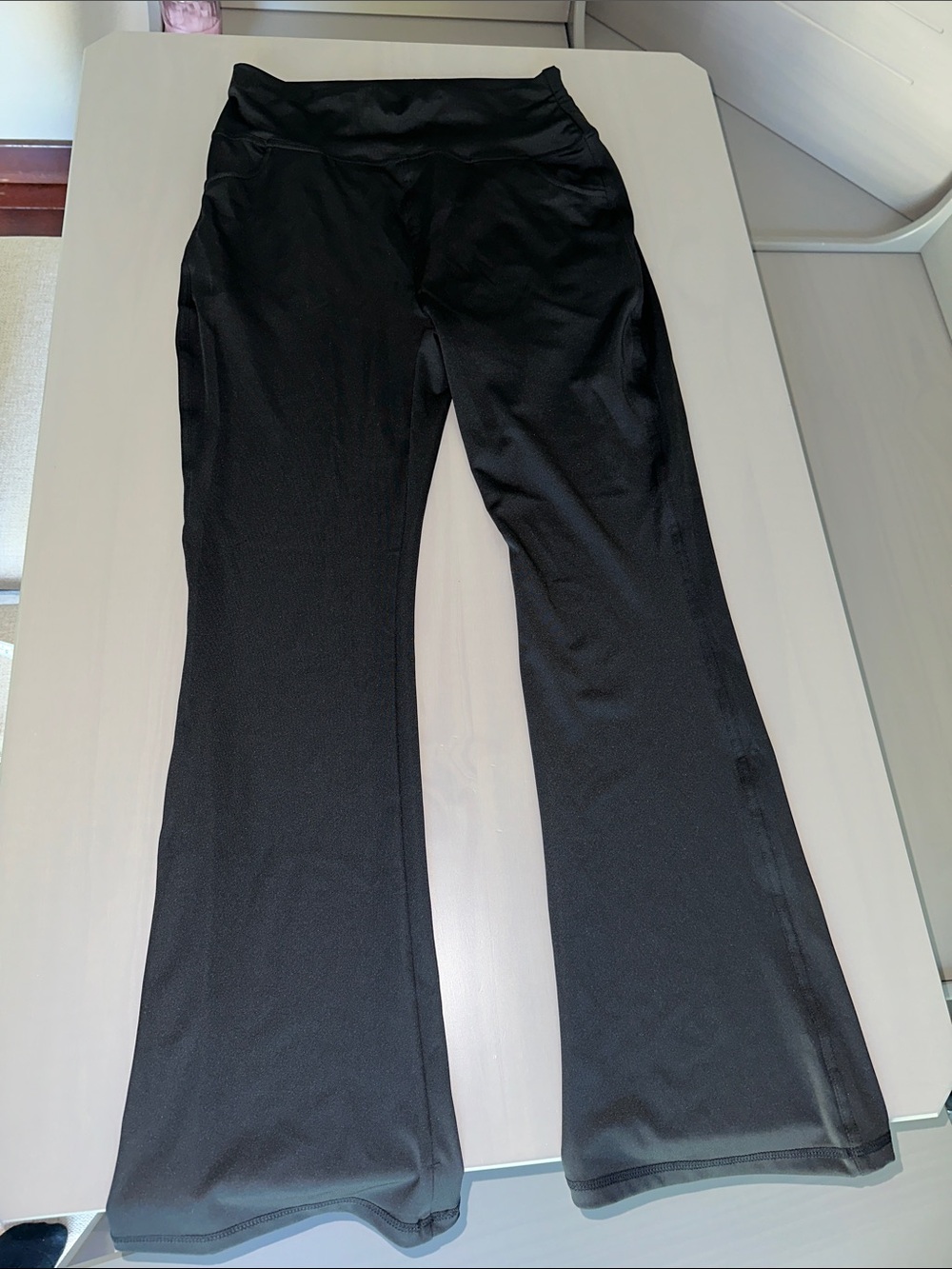 Sexy Dance Black High Waisted Bootcut Yoga Pants / Flare Leggings - Size L